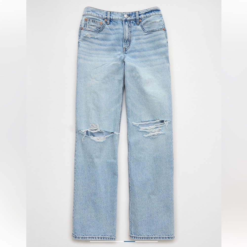 Strigid Ripped High Wasted Stovepipe Jeans - 10 - American Eagle - Picture 9 of 13